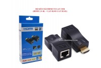 BỘ NỐI DÀI HDMI 30m Sang lan Extender 4K Cat 5e/6e - màu đen